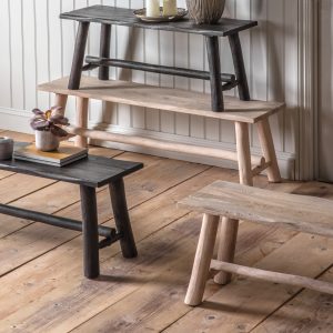Gallery Direct Alberta Bench Natural Rustic | Shackletons