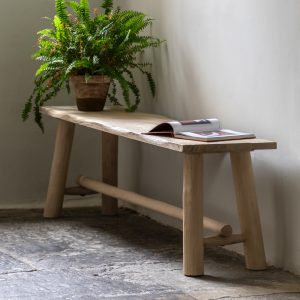 Gallery Direct Alberta Bench Natural Rustic | Shackletons