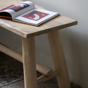Gallery Direct Alberta Bench Natural Rustic | Shackletons