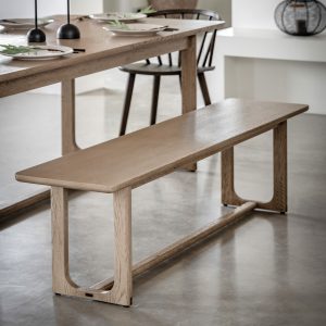 Gallery Direct Craft Dining Bench Smoked | Shackletons