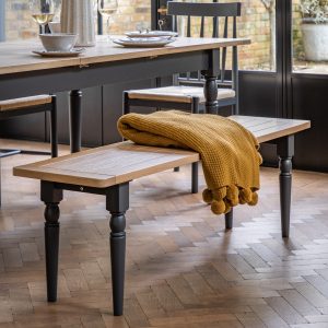 Gallery Direct Eton Dining Bench Meteor | Shackletons