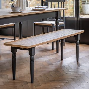 Gallery Direct Eton Dining Bench Meteor | Shackletons