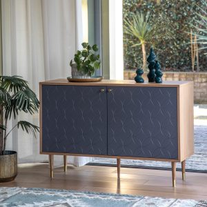 Gallery Direct Newbury 2 Door Cabinet Oak Grey | Shackletons