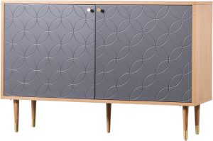 Gallery Direct Newbury 2 Door Cabinet Oak Grey | Shackletons