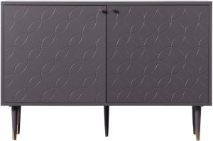 Gallery Direct Holbrook 2 Door Cabinet Grey | Shackletons