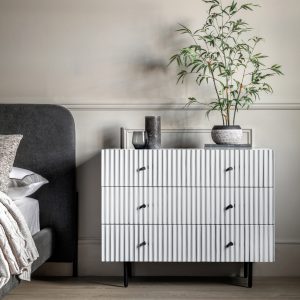 Gallery Direct Buckhurst 3 Drawer Chest White | Shackletons