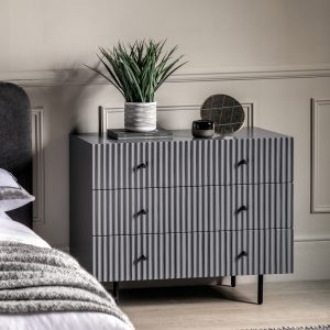 Gallery Direct Buckhurst 3 Drawer Chest Grey | Shackletons