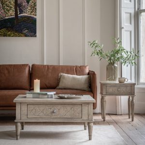 Gallery Direct Mustique Square 2 Drawer Coffee Table | Shackletons