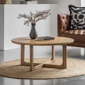 Gallery Direct Craft Round Coffee Table Natural | Shackletons
