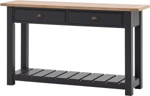 Gallery Direct Eton 2 Drawer Console Meteor | Shackletons