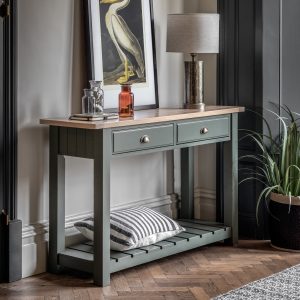 Gallery Direct Eton 2 Drawer Console Moss | Shackletons