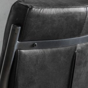 Gallery Direct Capri Leather Chair Antique Ebony | Shackletons Gallery Direct Capri Leather Chair Antique Ebony | Shackletons