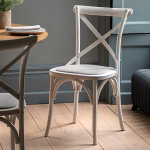 Gallery Direct Cafe Chair White Linen Set of 2 | Shackletons Gallery Direct Cafe Chair White Linen Set of 2 | Shackletons