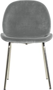 Gallery Direct Flanagan Chair Light Grey Velvet Set of 2 | Shackletons