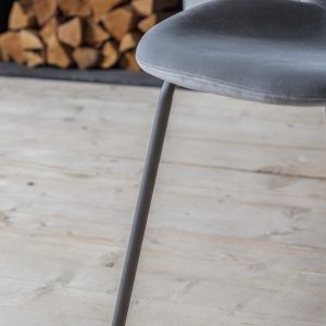 Gallery Direct Flanagan Chair Light Grey Velvet Set of 2 | Shackletons