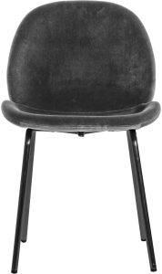 Gallery Direct Flanagan Chair Grey Velvet Set of 2 | Shackletons