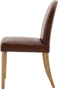 Gallery Direct Hinton Dining Chair Brown Leath Set of 2 | Shackletons