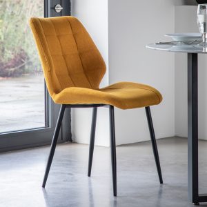 Gallery Direct Manford Dining Chair Saffron Set of 2 | Shackletons