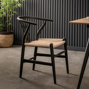 Gallery Direct Whitney Chair Black Set of 2 | Shackletons