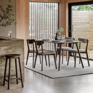 Gallery Direct Hatfield Dining Table Smoked | Shackletons
