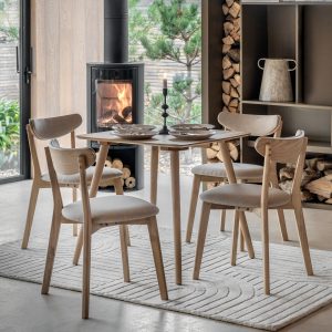 Gallery Direct Hatfield Square Dining Table Natural | Shackletons