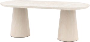 Gallery Direct Pedra Oval Dining Table Travertine | Shackletons