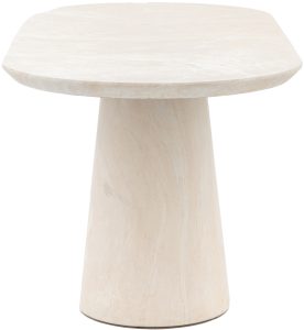 Gallery Direct Pedra Oval Dining Table Travertine | Shackletons
