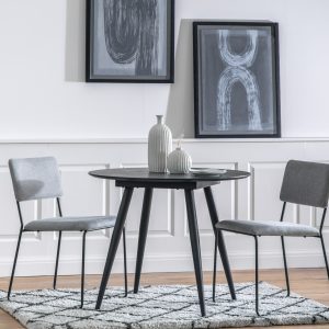 Gallery Direct Astley Round Dining Table Black | Shackletons