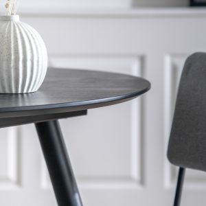 Gallery Direct Astley Round Dining Table Black | Shackletons