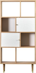 Gallery Direct Newbury Display Unit Oak White | Shackletons