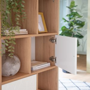 Gallery Direct Newbury Display Unit Oak White | Shackletons