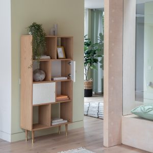 Gallery Direct Newbury Display Unit Oak White | Shackletons
