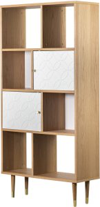 Gallery Direct Newbury Display Unit Oak White | Shackletons