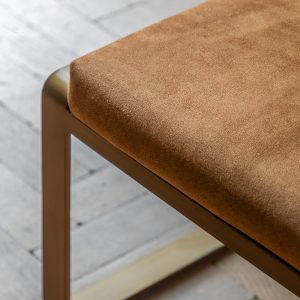 Gallery Direct Fabien Footstool Ochre | Shackletons