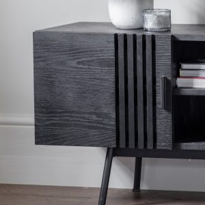 Gallery Direct Holsen Media Unit Black | Shackletons