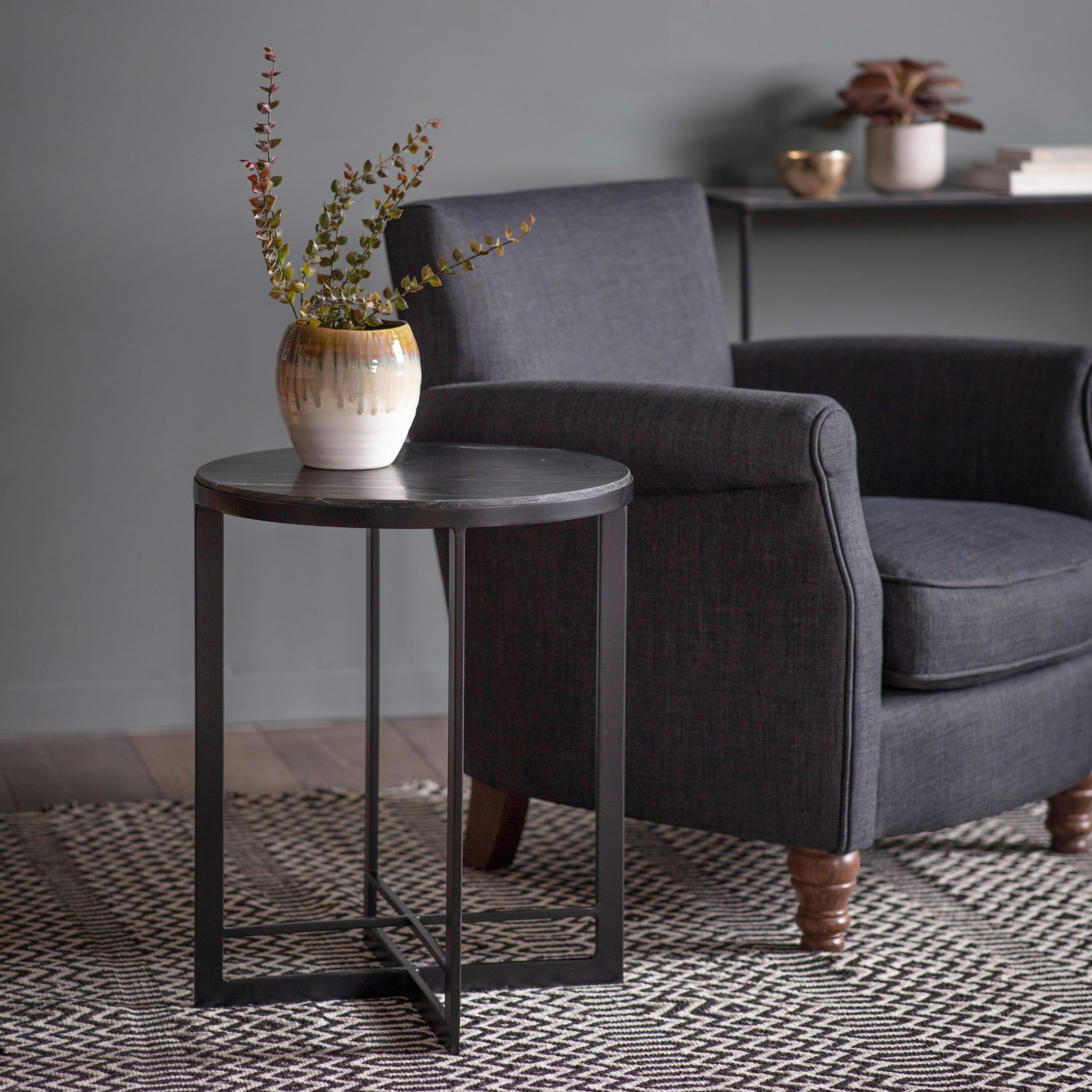 Gallery Direct Necton Side Table Silver