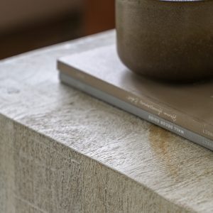 Gallery Direct Iowa Side Table Whitewash | Shackletons