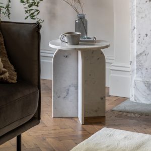 Gallery Direct Amalfi Side Table White | Shackletons