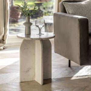 Gallery Direct Amalfi Side Table White | Shackletons