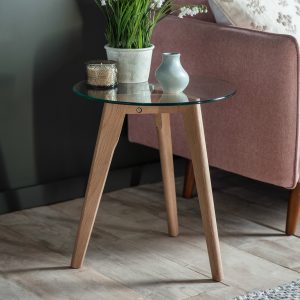 Gallery Direct Blair Round Side Table Oak | Shackletons