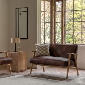 Gallery Direct Neyland 2 Seater Sofa Vintage Brown Leather | Shackletons Gallery Direct Neyland 2 Seater Sofa Vintage Brown Leather | Shackletons