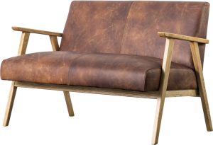 Gallery Direct Neyland 2 Seater Sofa Vintage Brown Leather | Shackletons Gallery Direct Neyland 2 Seater Sofa Vintage Brown Leather | Shackletons