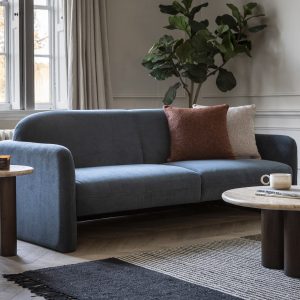 Gallery Direct Massa 3 Seater Sofa Dusty Blue | Shackletons