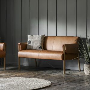 Gallery Direct Stratford 2 Seater Sofa Brown Leather | Shackletons