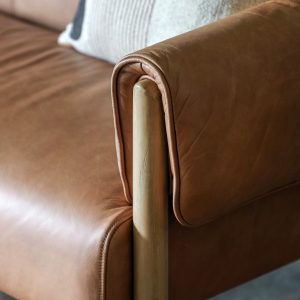 Gallery Direct Stratford 2 Seater Sofa Brown Leather | Shackletons