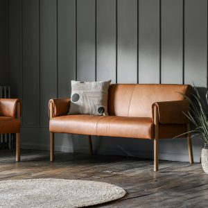 Gallery Direct Stratford 2 Seater Sofa Brown Leather | Shackletons