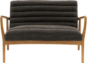 Gallery Direct Datsun 2 Seater Charcoal Boucle | Shackletons