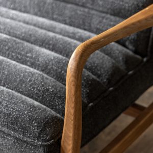 Gallery Direct Datsun 2 Seater Charcoal Boucle | Shackletons