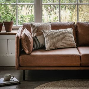 Gallery Direct Wigmore Sofa Brown Leather | Shackletons