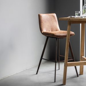 Gallery Direct Kelly Bar Chair in Brown | Shackletons